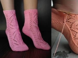 Вязание носков спицами, красивые узоры Вязаные носки с узорами